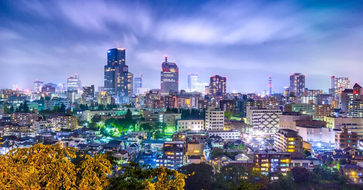 仙台・国分町の街並み