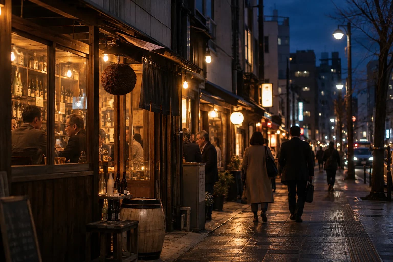 飲食店が並ぶ街を歩き、自分に合うお店を探す様子(イメージ・掲載店舗の実写ではありません)