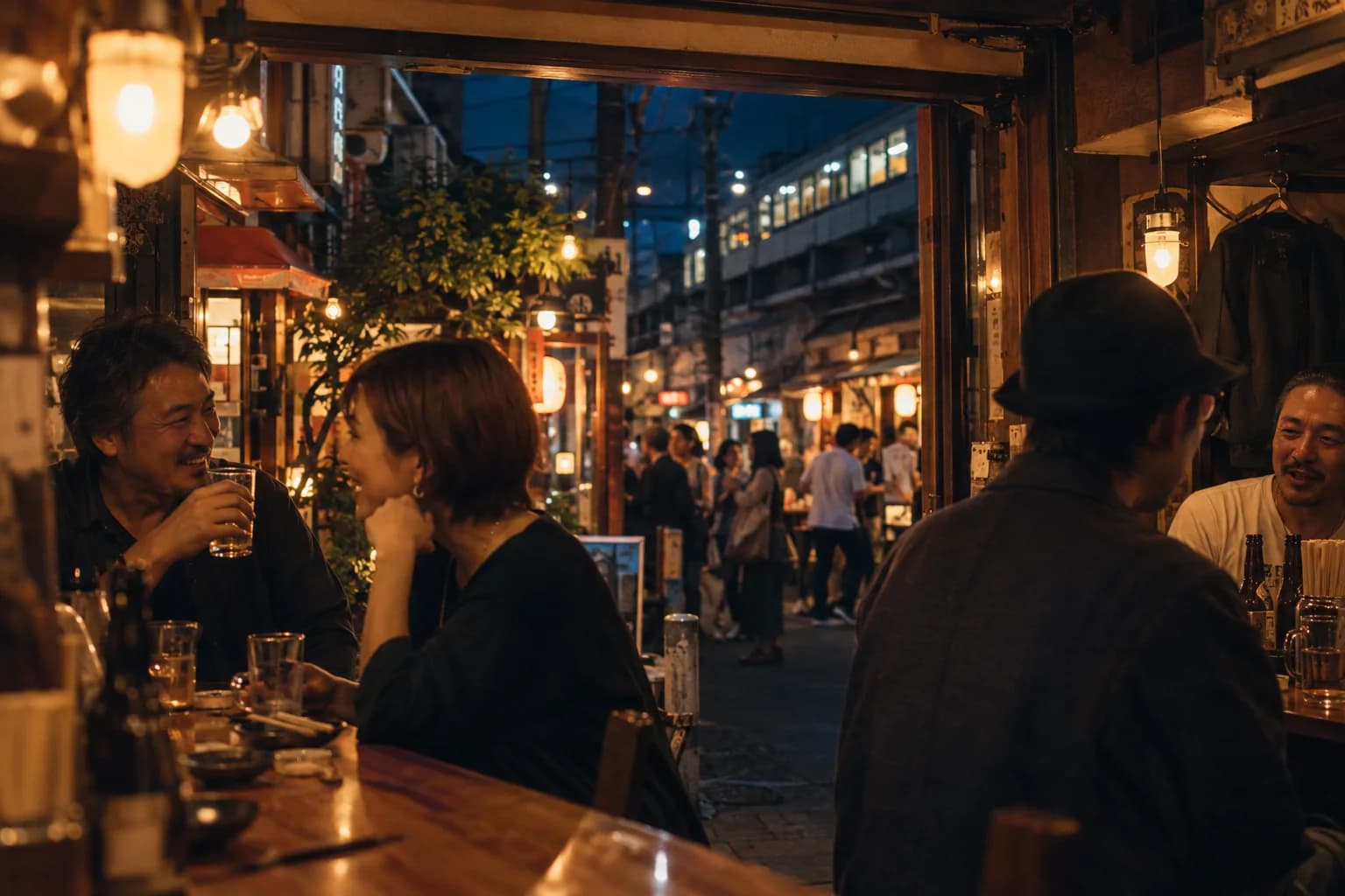 飲食店が並ぶ街を歩き、自分に合うお店を探す様子(イメージ・掲載店舗の実写ではありません)