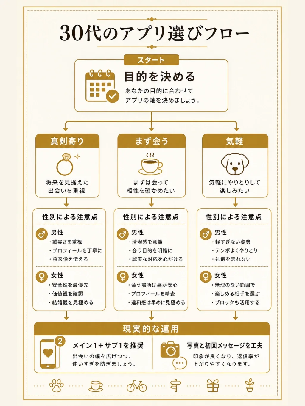 目的と性別で決まるアプリの選び方