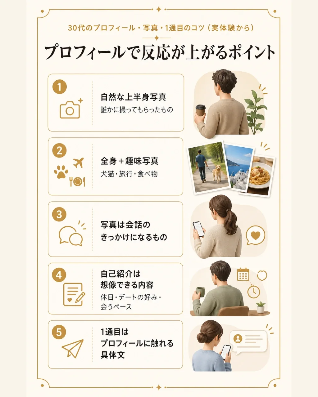 プロフィール・写真・1通目のコツ