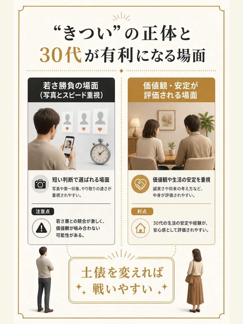 きついと言われる理由と30代が有利になる場面