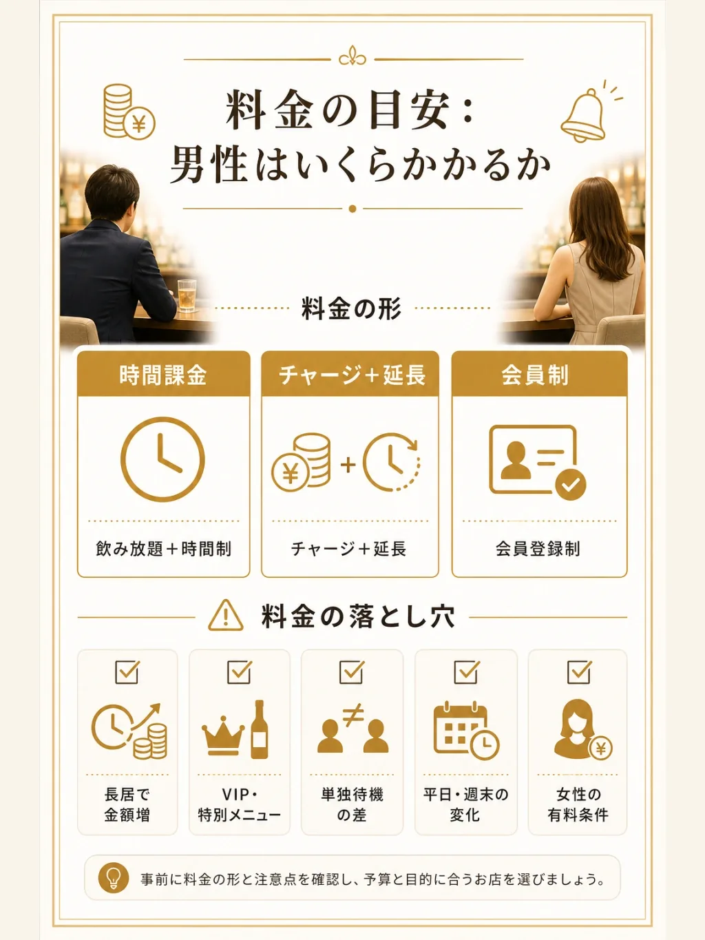 男性の料金の目安
