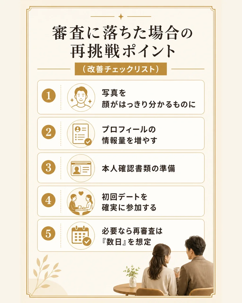 審査に落ちた場合の再挑戦ポイント