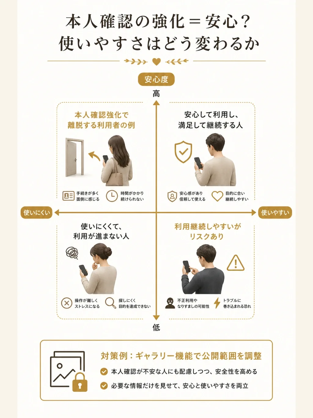 本人確認の強さと使いやすさのトレードオフ