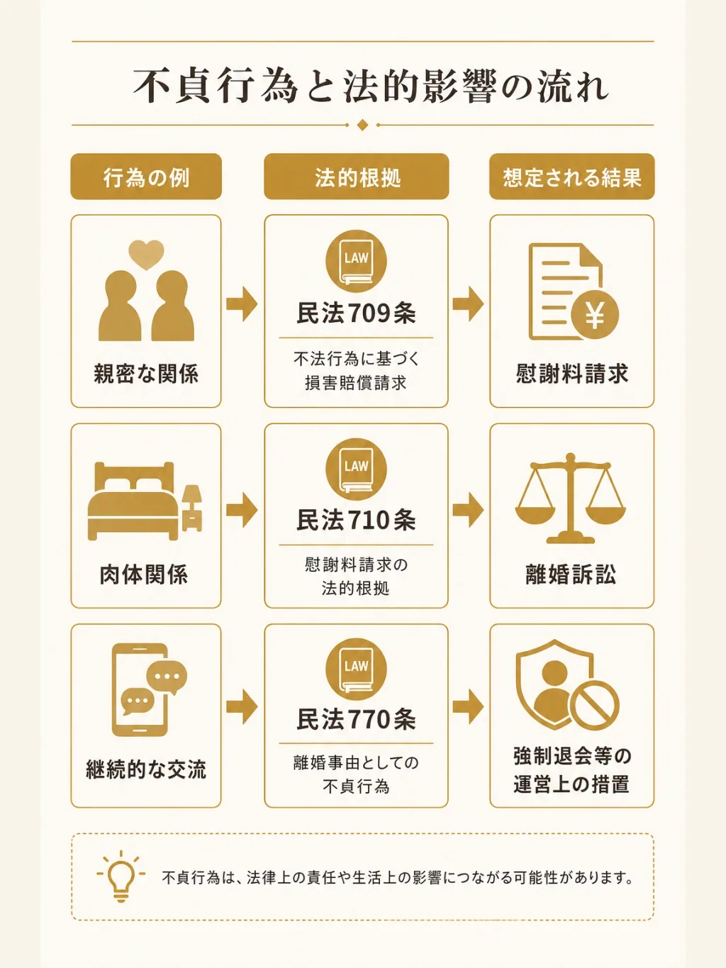 不貞リスクと法的影響の関係