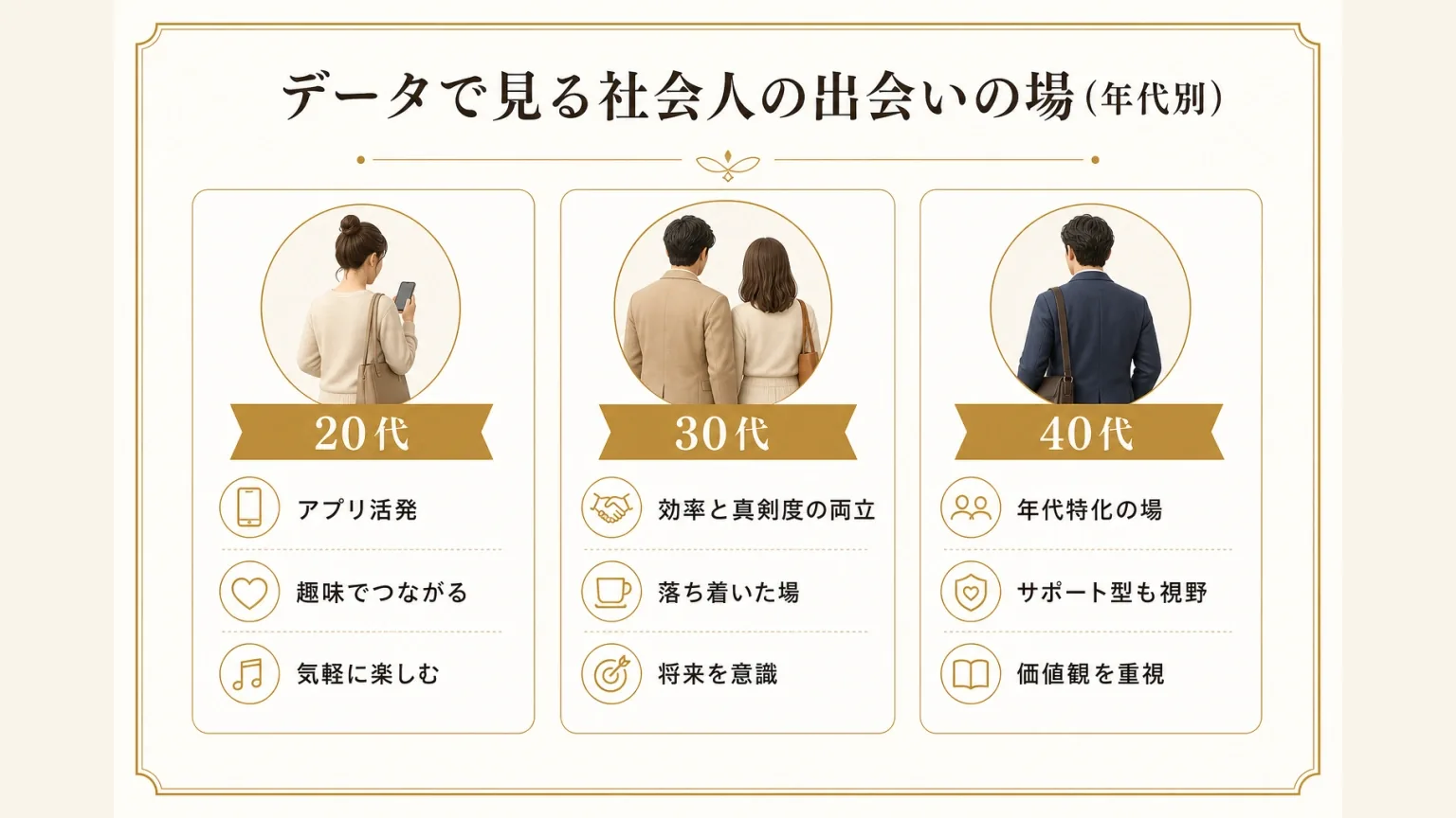 年代別に見る社会人の出会いの場