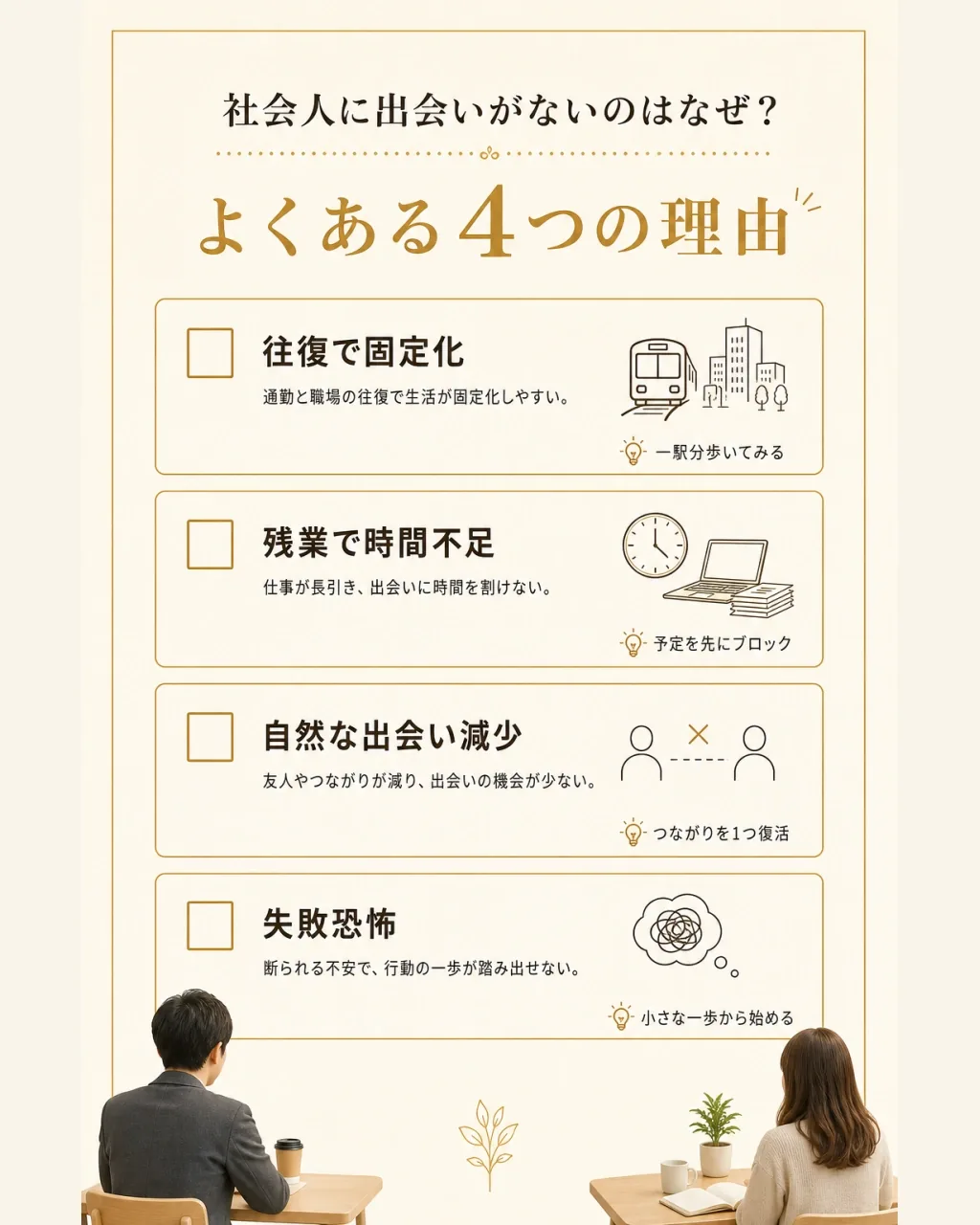 出会いがない4つの理由