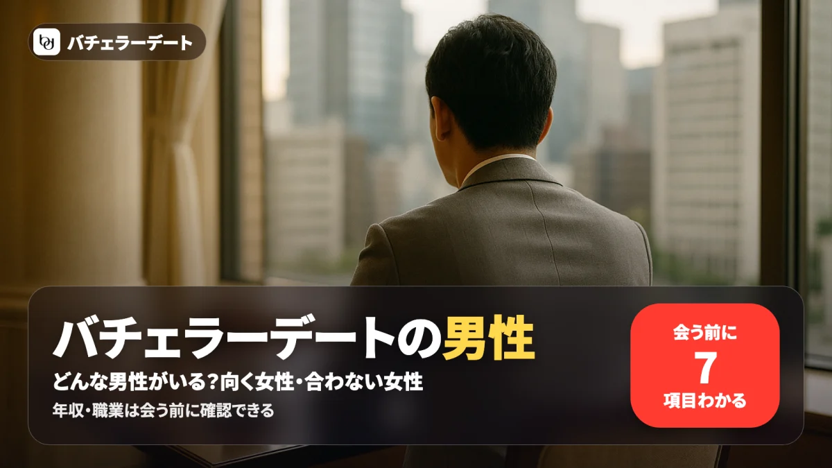 バチェラーデートの男性レベルが低いという評判を年収・職業・顔に分けて検証する記事のアイキャッチ