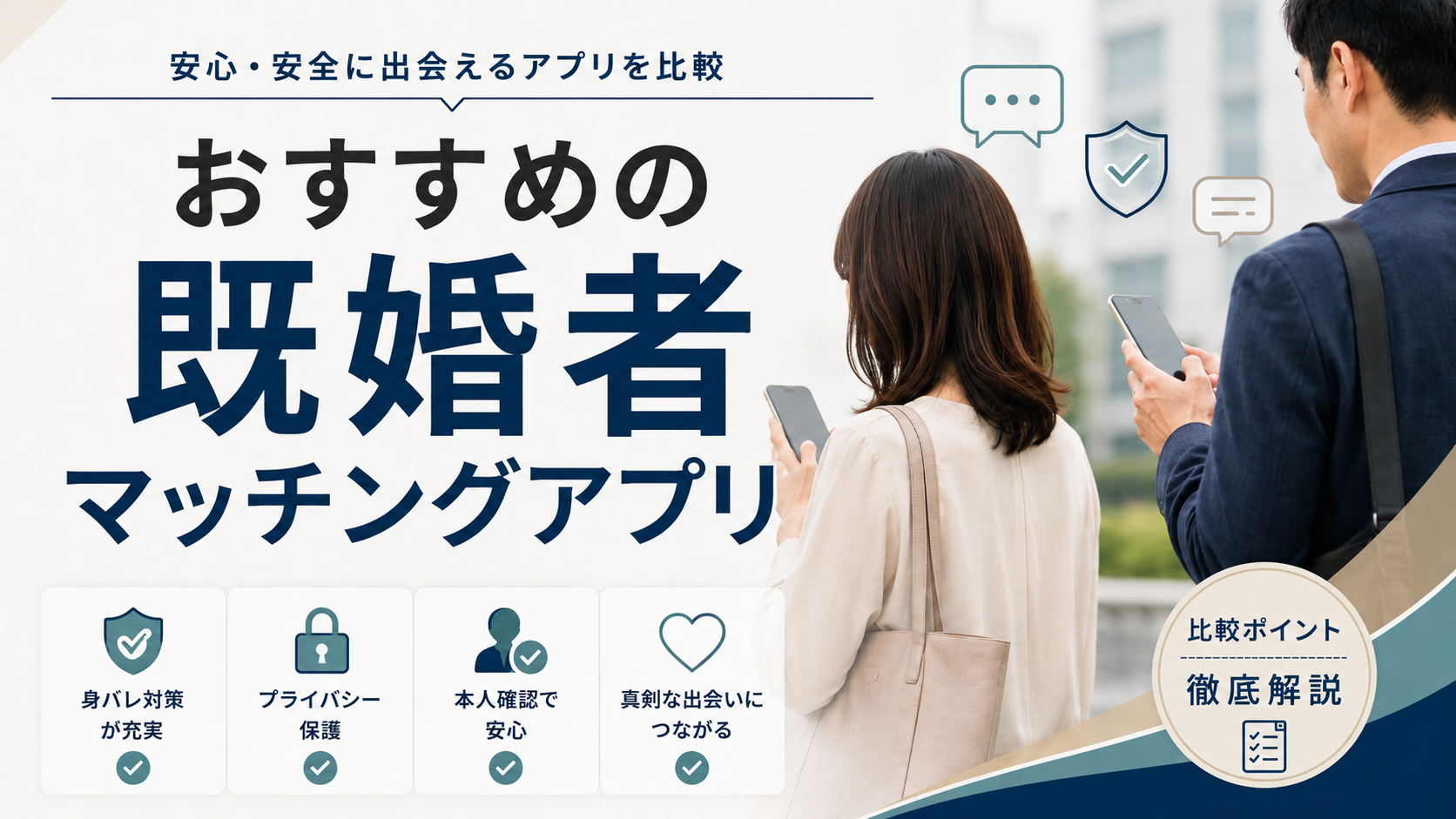 既婚者マッチングアプリおすすめ12選の比較記事のアイキャッチ