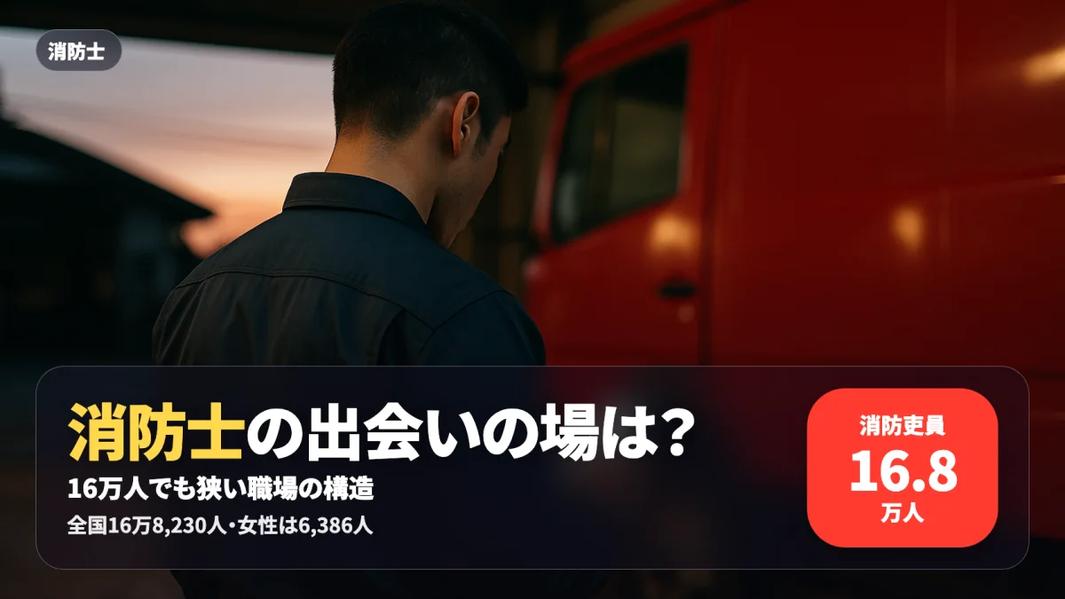 消防士の出会いを消防白書の吏員数と職場構造から整理する記事のアイキャッチ