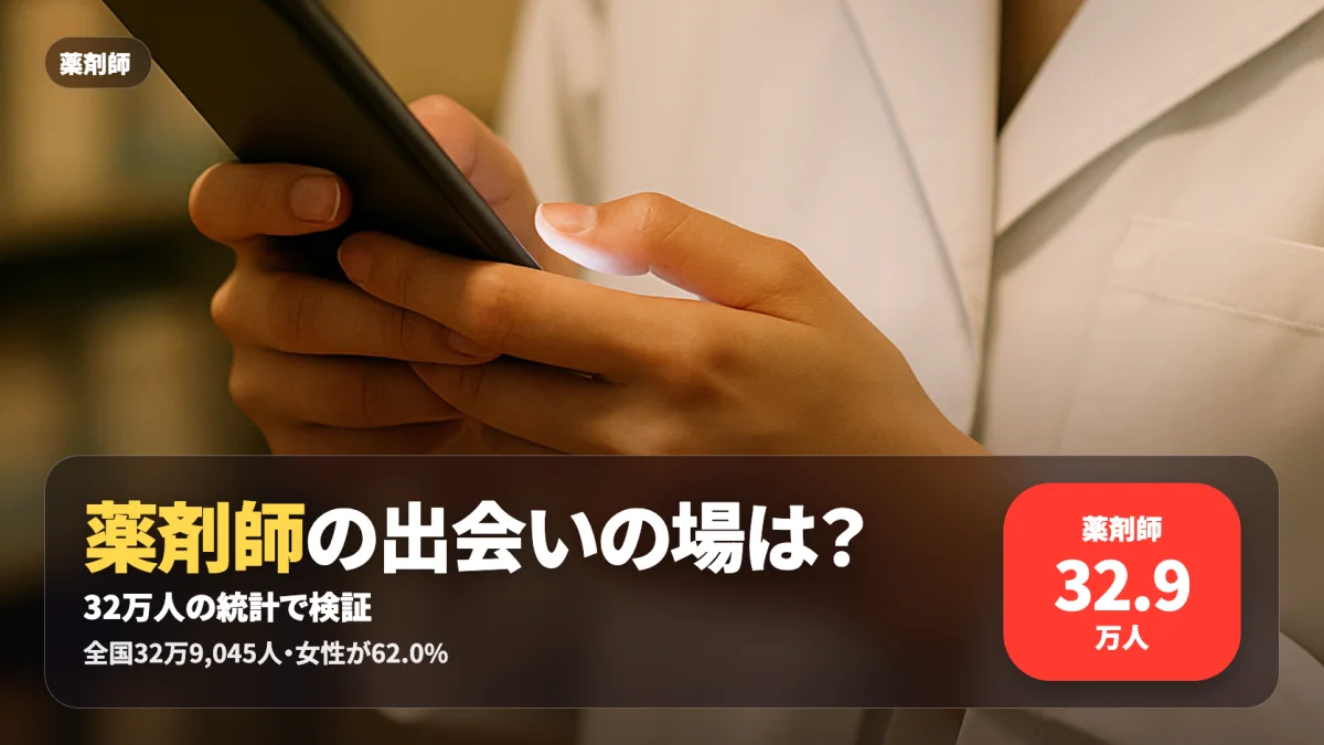 薬剤師の出会いを厚生労働省の統計と職場構造から整理する記事のアイキャッチ