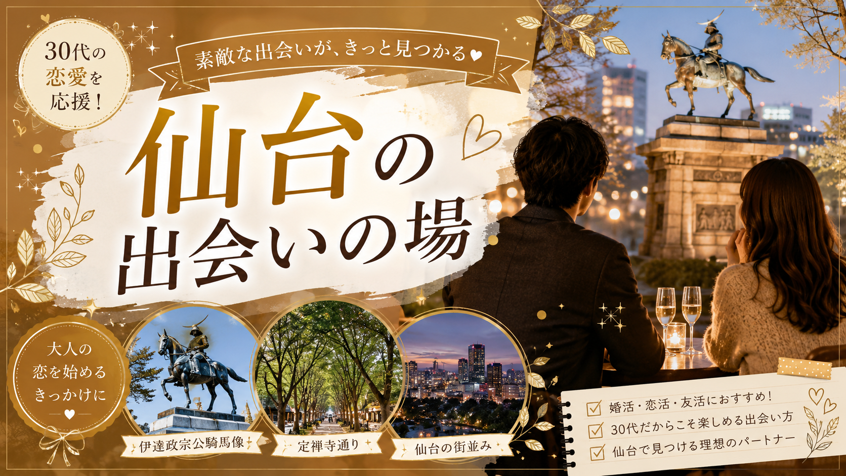 仙台の出会いの場を紹介する記事のアイキャッチ